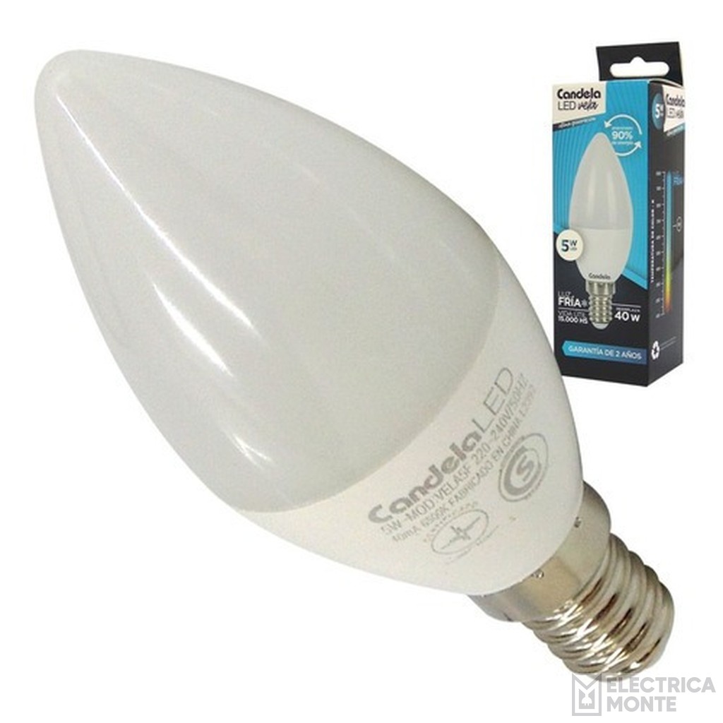 Lampara Vela 5w Frio Candela