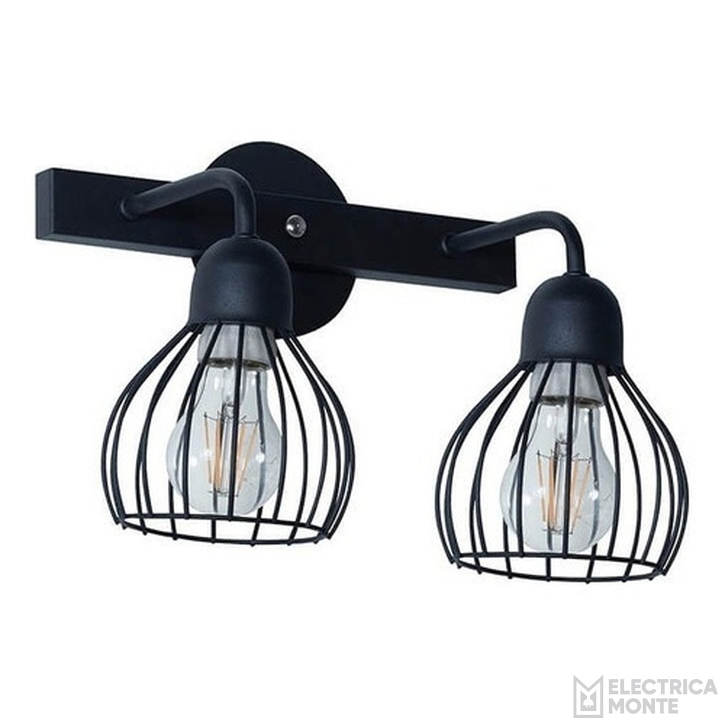 Aplique jaula "PORTO" Negro