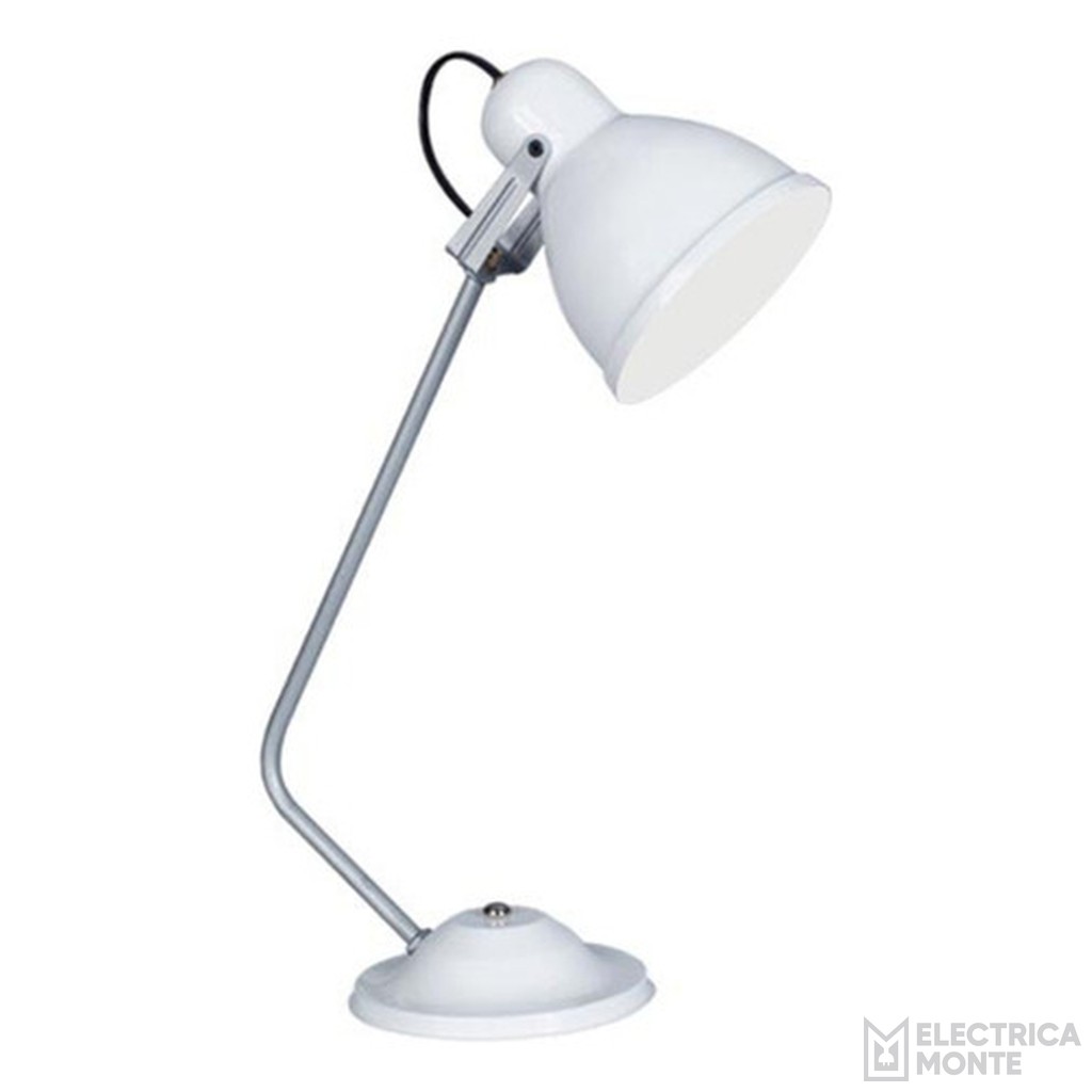 Lámpara de escritorio c/capuchón de chapa Blanco