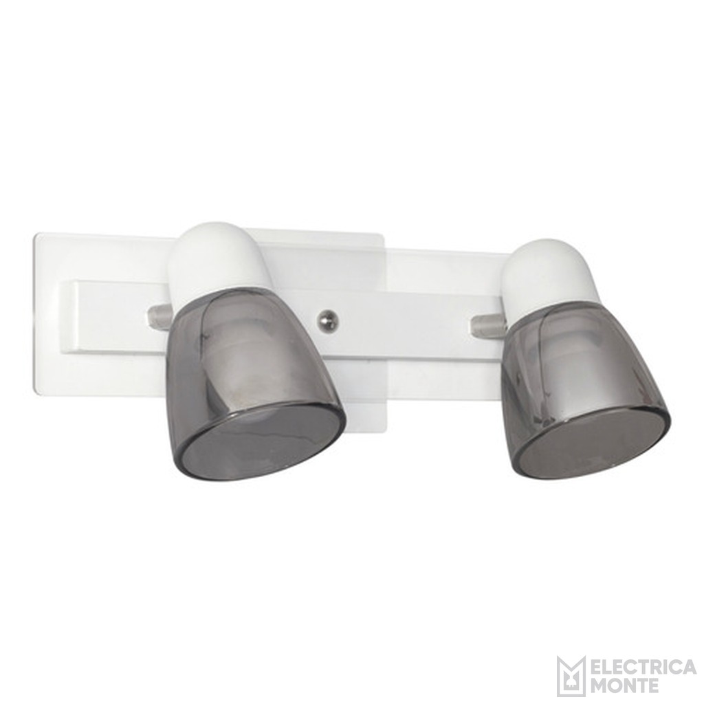 Spot Doble "SEGOVIA" con tulipa Blanco