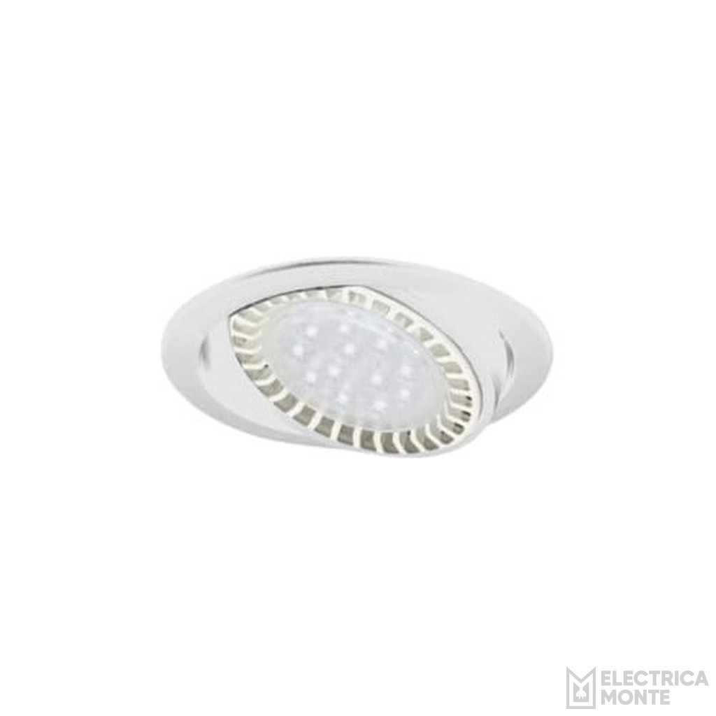 Spot de embutir redondo de pvc p/lampara AR-111 Blanco
