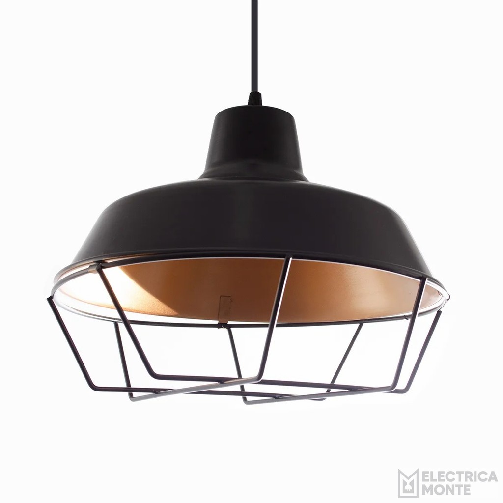 Colgante de Chapa Galponero R 30 Cm Negro Base Habano