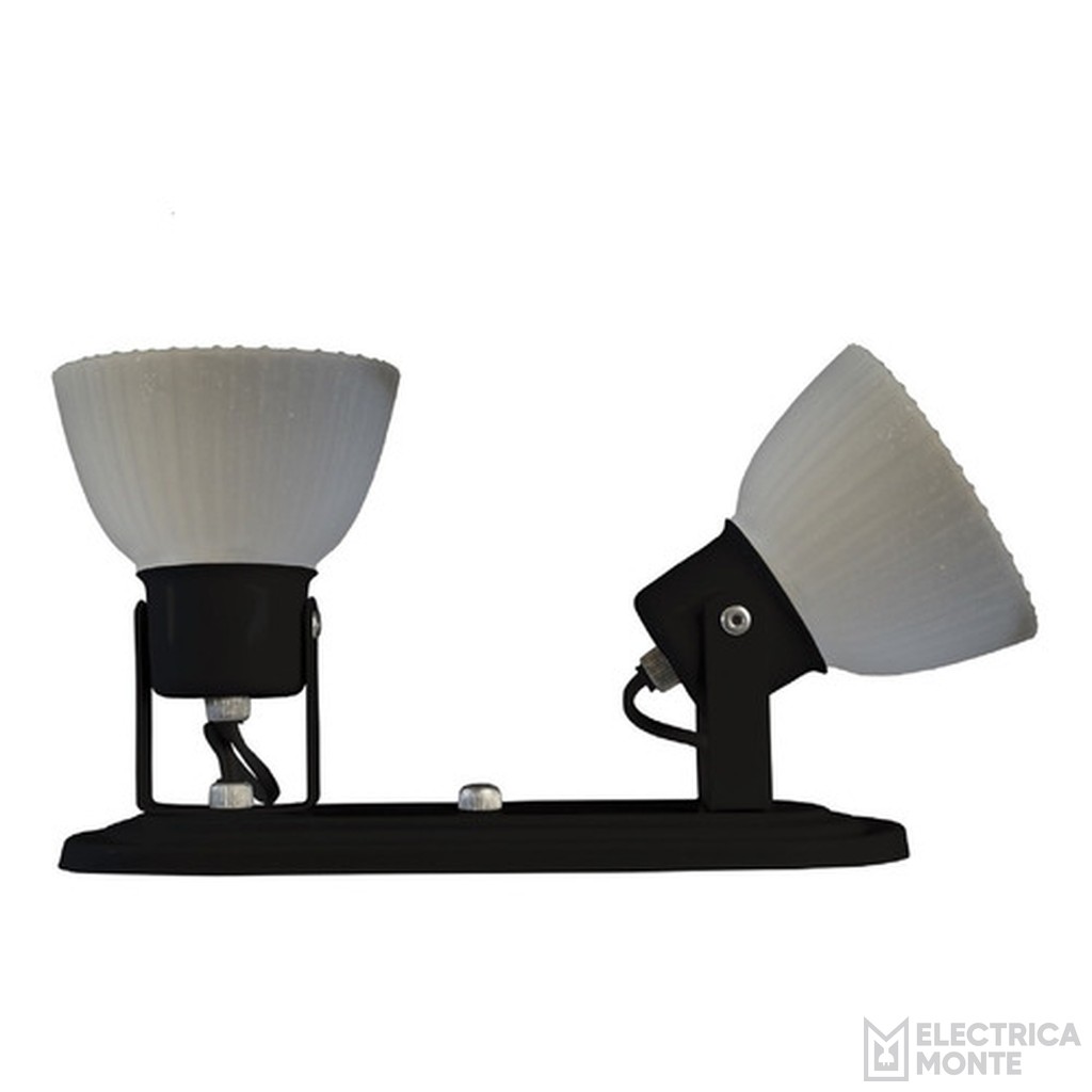 Spot Anabella 2 Luces Redondas Negro