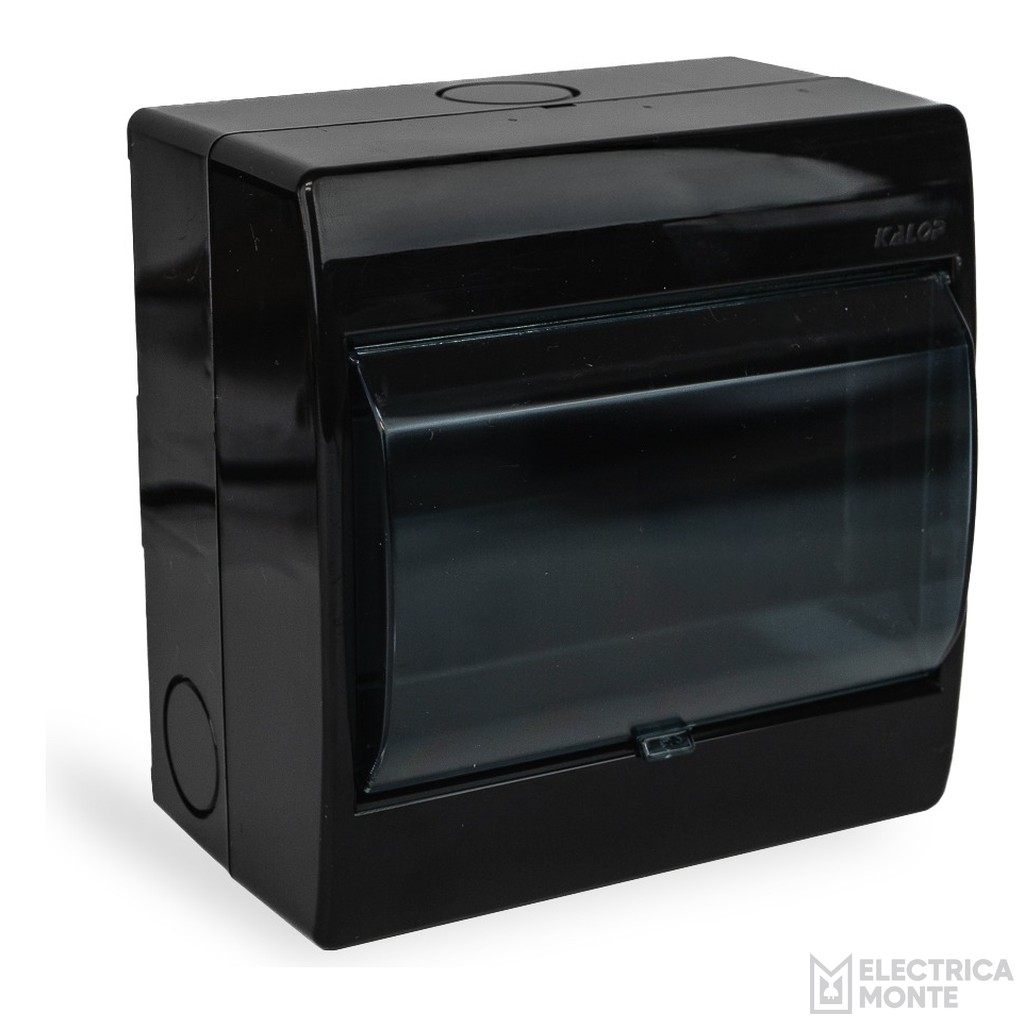 Caja 6 módulos con puerta Negra Kalop