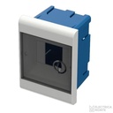 Caja de Embutir c/puerta de Modulos con Riel Plastico Cabrera