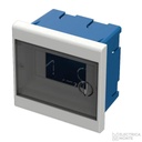 Caja de Embutir c/puerta de 8 Modulos con Riel Plastico Cabrera