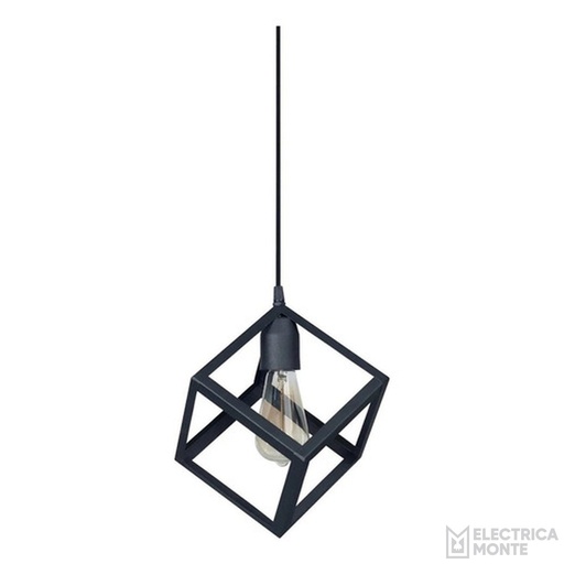 [C-1007-NT] Colgante "CUBO" Negro
