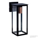 Farol "NOVARA" con mensula y vidrio transparente 31 cm Negro