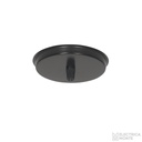 Tapa redonda de 3 luces s/cable Negro