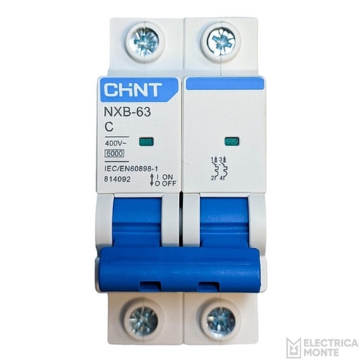 [036NXB-632PC10] Térmica 2X10A 6Ka Curva C  Chint