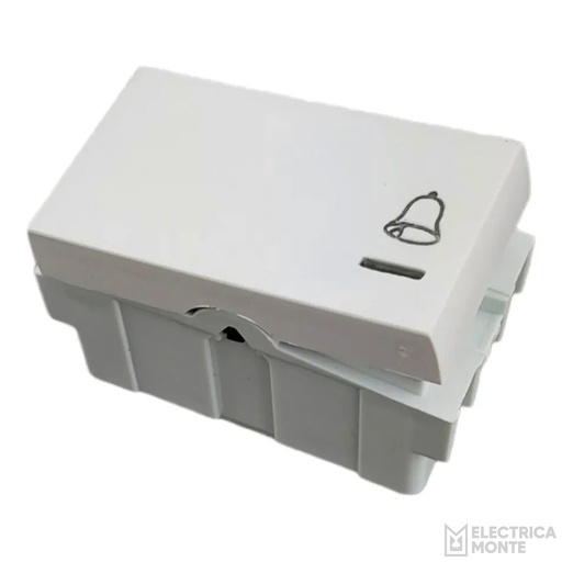 [60052] Interruptor Pulsador Unipolar 220Vca Platinum Blanco Jeluz
