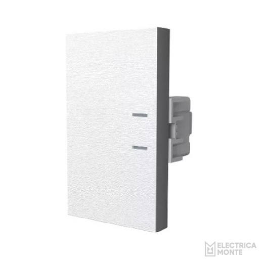 [60351] Interruptor Unipolar 220Vca - 10A (Teclón - 3 Módulos) Platinum Blanco Jeluz