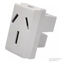 Tomacorriente Bipolar + Tierra 250Vca - 20A Platinum Blanco Jeluz