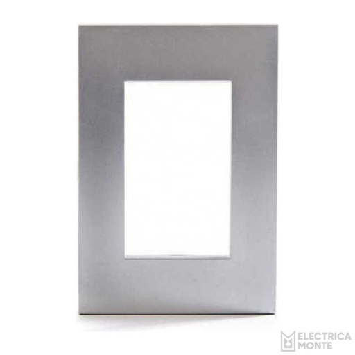 [45098/7] Tapas Platinum 5 x 10 cm. 3 módulos  Plata Jeluz