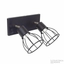 Spot Malta 2 Luces Negro Texturado