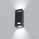 Aplique Napoles Recto Bidireccional Doble Efecto 2 Dicroicas GU10 Negro