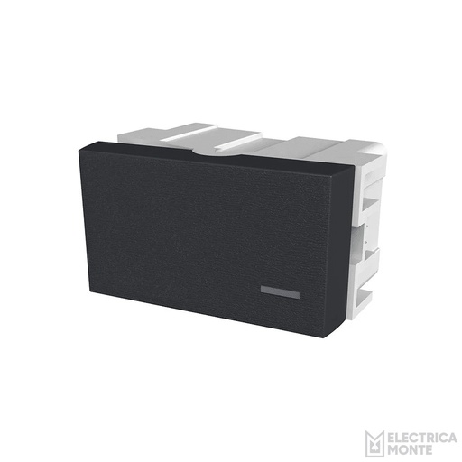 [80027] Tomacorriente Doble Bipolar 125/250Vca - 15/10A Platinum Negro Jeluz